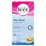 Veet Ready To Use Wax Strips Sensitive 20'S