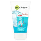 Garnier Skin Natural Pure 3In1 Wash/ Scrub 150Ml