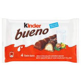 Kinder Bueno Milk & Hazelnut 4 Twin Bars 172G