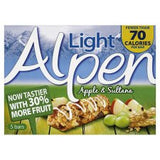 Alpen Light Sultana & Apple Bars 5Pk 105G